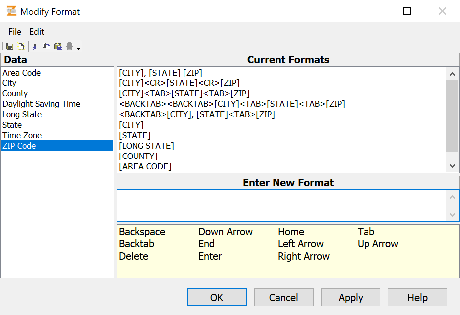 Modify Format dialogs